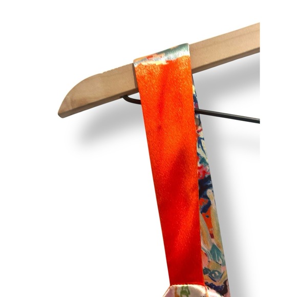 90s Y2K Floral Dress Red straps Whimsigoth Grunge Sz 2 Maxi - Picture 6 of 15